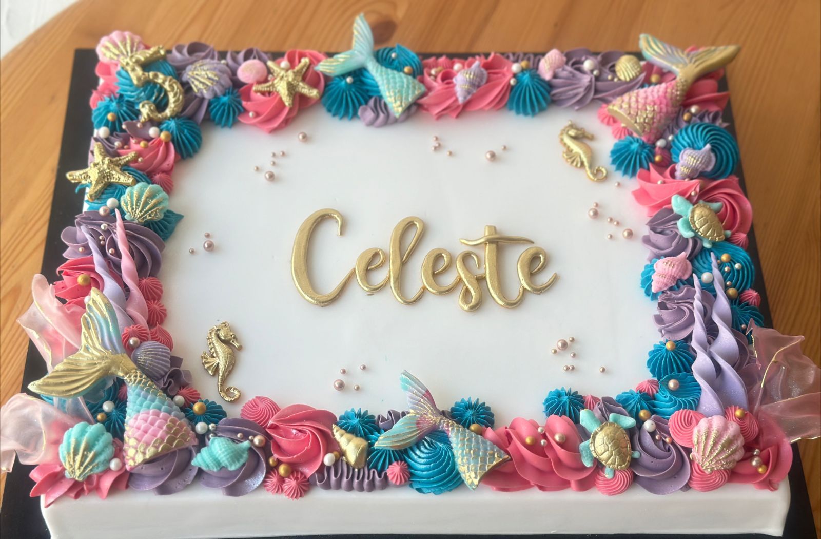 Mermaid Theme - Rectangular cake